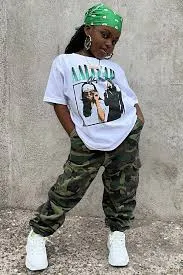 Mini Cadet Kim Oversized Camo Pants - Camouflage