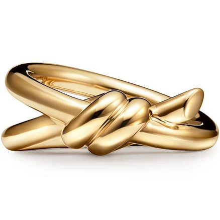 Tiffany Knot Double Row Yellow Gold Ring