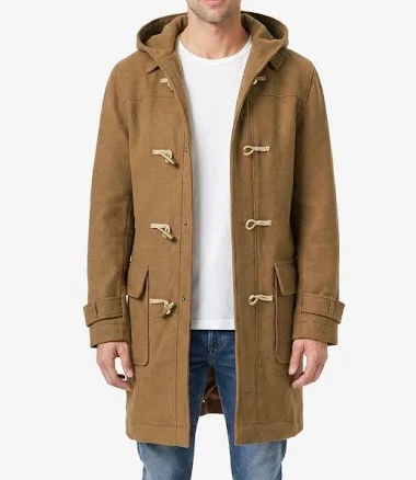 Angel Jackets Men's Duffle Wool Coat