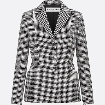 DIOR Women's 30 Montaigne Single-Breasted Houndstooth Bar Jacket