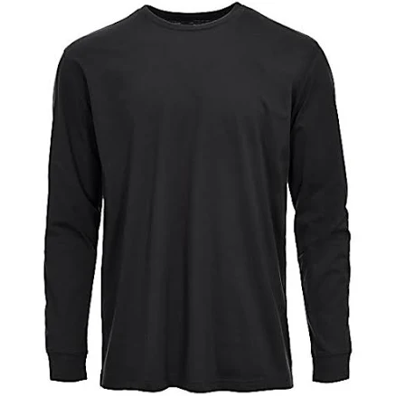 Blue Mountain Men's Ymk-1072 Jersey Crew Long-Sleeve T-Shirt