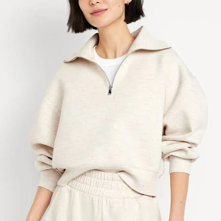 Old Navy Women's Bounce Fleece Half-Zip Pullover Sweatshirt
