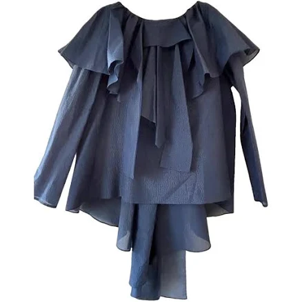 Rosie Assoulin Cotton Ruffle Tunic Top
