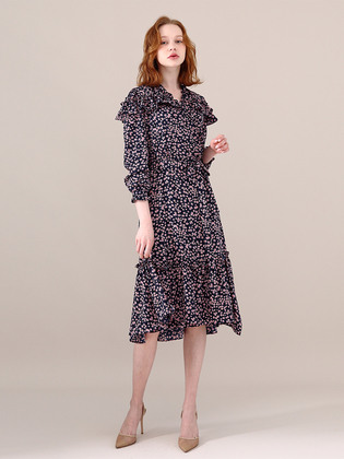 Tiered Wrap Dress