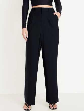 Old Navy Women's High-Waisted Sleektech Trouser Pants