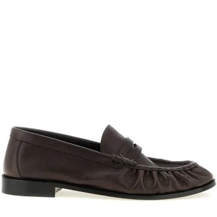 Saint Laurent Le Loafer Logo Plaque Slip-On Loafers - EU42