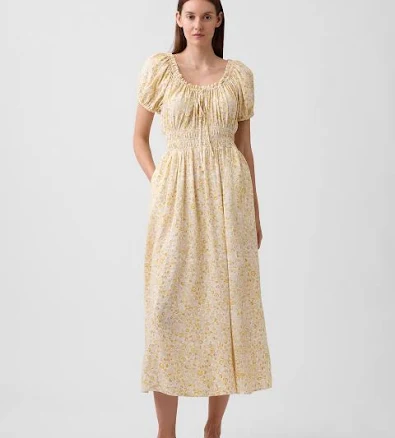 Gap Women's Puff Sleeve Maxi Dress