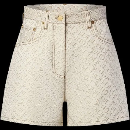 Louis Vuitton 3d Monogram Denim Shorts