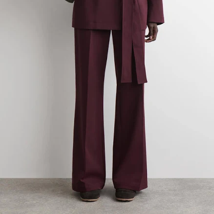 COS Women's Wool-Blend Straight-Leg Pants