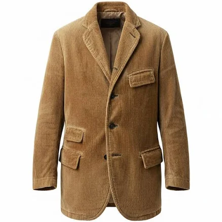 Men's Retro Corduroy Notch Collar Jacket