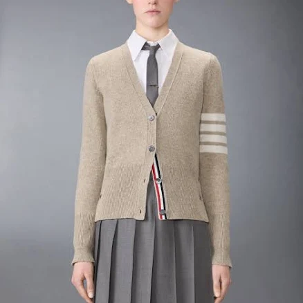Thom Browne Women's Classic 4-Bar Jersey Stitch Wool Cardigan
