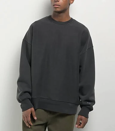 Champion Reverse Weave Black Wash Crewneck Sweatshirt