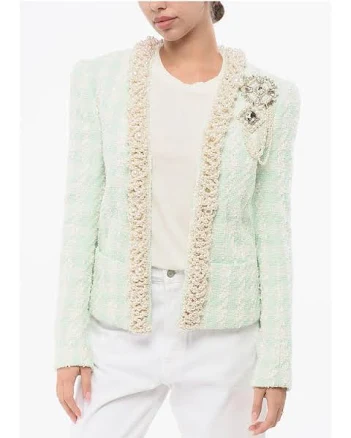 Balmain Tweed spencer jacket with embroidery
