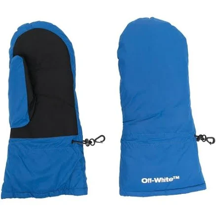 Off-White Logo Print Padded Mittens