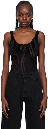 Mugler Flocked Bodysuit 1999