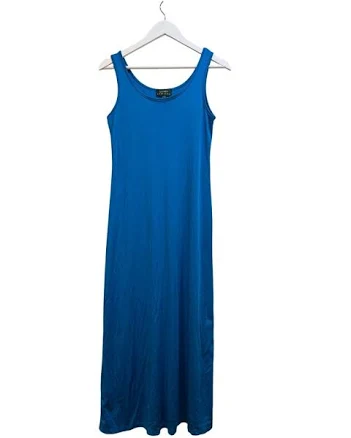 Lauren Ralph Lauren Dresses | Lauren Ralph Lauren Sleeveless Maxi Dress Vintage Classic Drapey 1990s Y2k | Color: Blue | Size: S | Findyourfancy_'s
