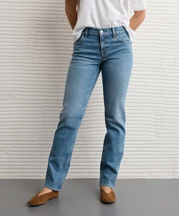 AE Women's High-Waisted Straight Jean