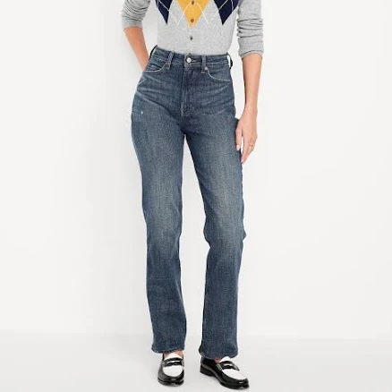 Old Navy Women's Extra High-Waisted Straight Jeans