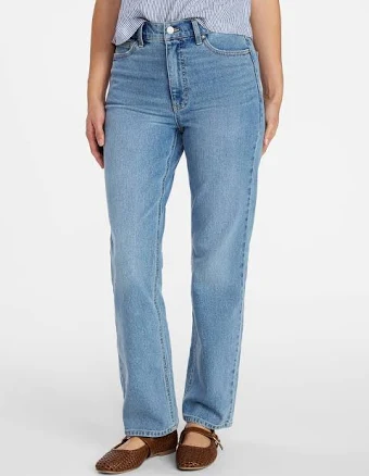 Time and Tru Women's High Rise Straight Leg Jeans with 30" Inseam