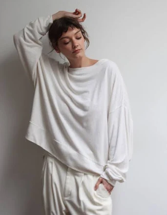 Margot Hemp Jersey Cropped Sweatshirt