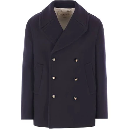 Valentino Garavani Double-Breasted Wool Pea Coat