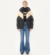 Valentino Lightweight Nylon Hooded Down Jacket with Inlaid V and VLogo Patch