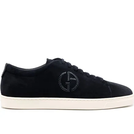 Giorgio Armani Men's Logo-embossed Low-top Sneakers