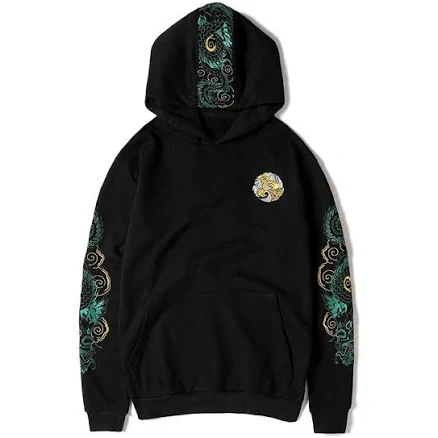 Dragon Sleeve Embroidered Hoodie