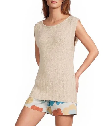 A.Ren Whitney Round Neck Sleeveless Knit Top