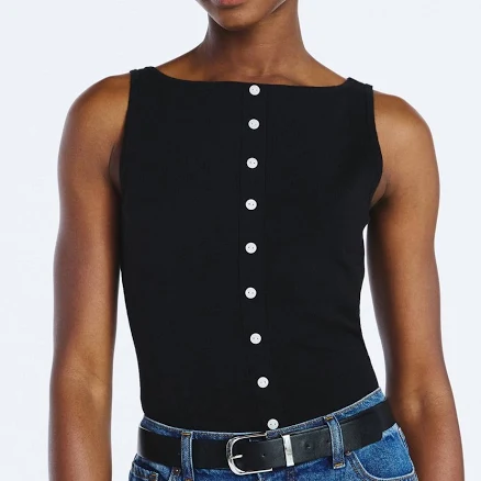 Scoop Women's Sleeveless Button Front Cardigan Sweater