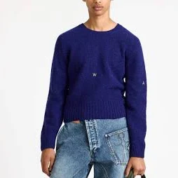 Men's Embroidered Crew Neck Jumper