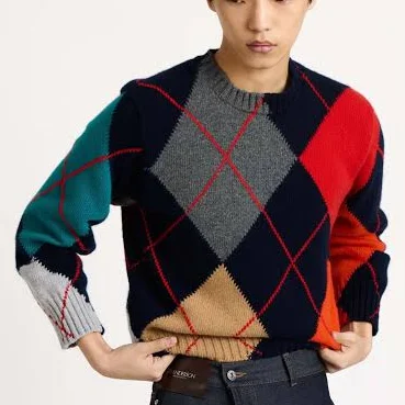 Jw Anderson x Pringle Argyle Crewneck Jumper
