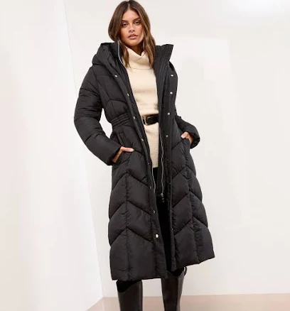 Lipsy Women's Longline Double Layer Padded Coat