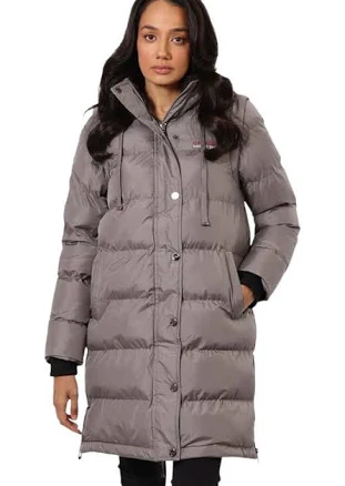 canada weather gear Women's Long Heavyweight 2 in 1 Puffer Jacket and Vest