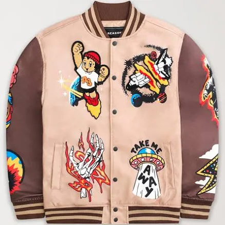 Beyond Reality Embroidered Varsity Jacket