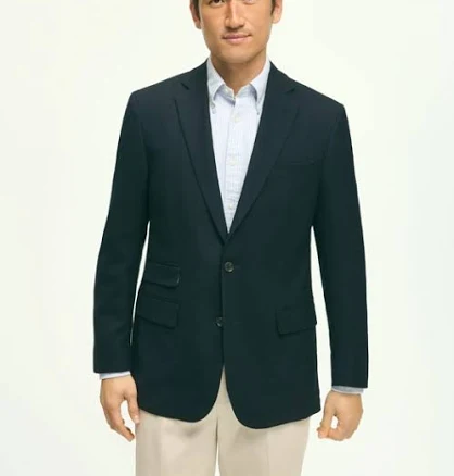 Brooks Brothers Men's Classic Fit Stretch Wool Hopsack Blazer