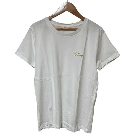 Celine Women's Embroidered Cotton T-shirt