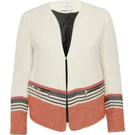 Sandro Women's Tweed Zip Jacket