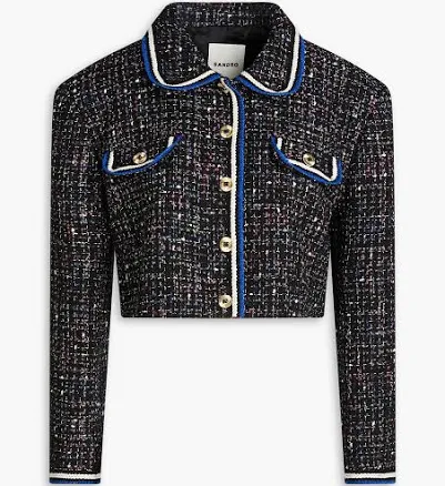 Sandro Tweed Crop Jacket