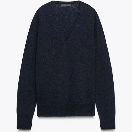 Zara Women's Wool V-Neck Jumper