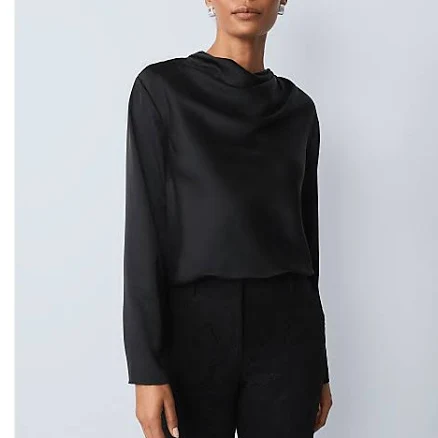 Ann Taylor Women's Asymmetric Satin Top