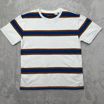 Levi's Made & Crafted Organic Cotton Striped Split Hem Tee Size Medium