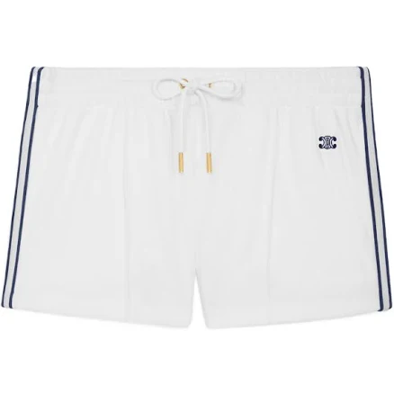 CELINE Women's Double Face Jersey Athletic Shorts