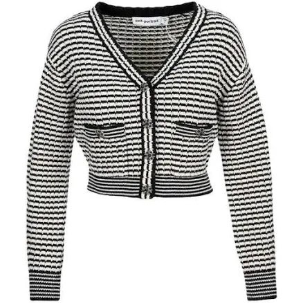 SELF PORTRAIT Melange Knit Cardigan