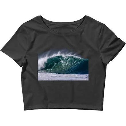 Artistshot Blue Ocean Waves 07 Crop Top