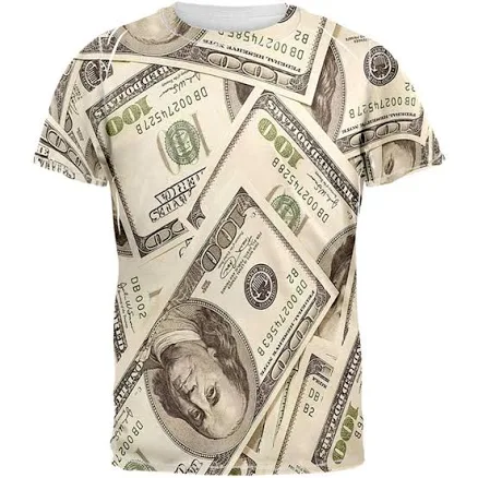 Money All Over Adult T-Shirt
