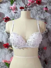 Selena-Inspired White Pearl Bustier