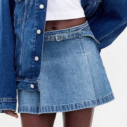 Gap Women's Belted Denim Mini Skirt