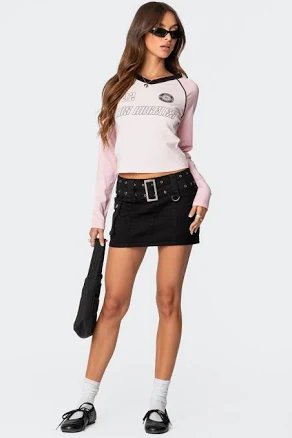 Edikted Women's Roux Belted Mini Skirt