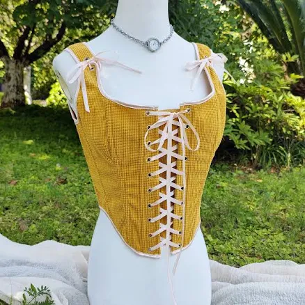 Ren Faire Cosplay Overbust Corduroy Corset Top